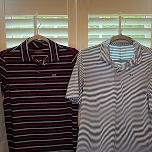 Two vineyard vines boys performance polos.  Large